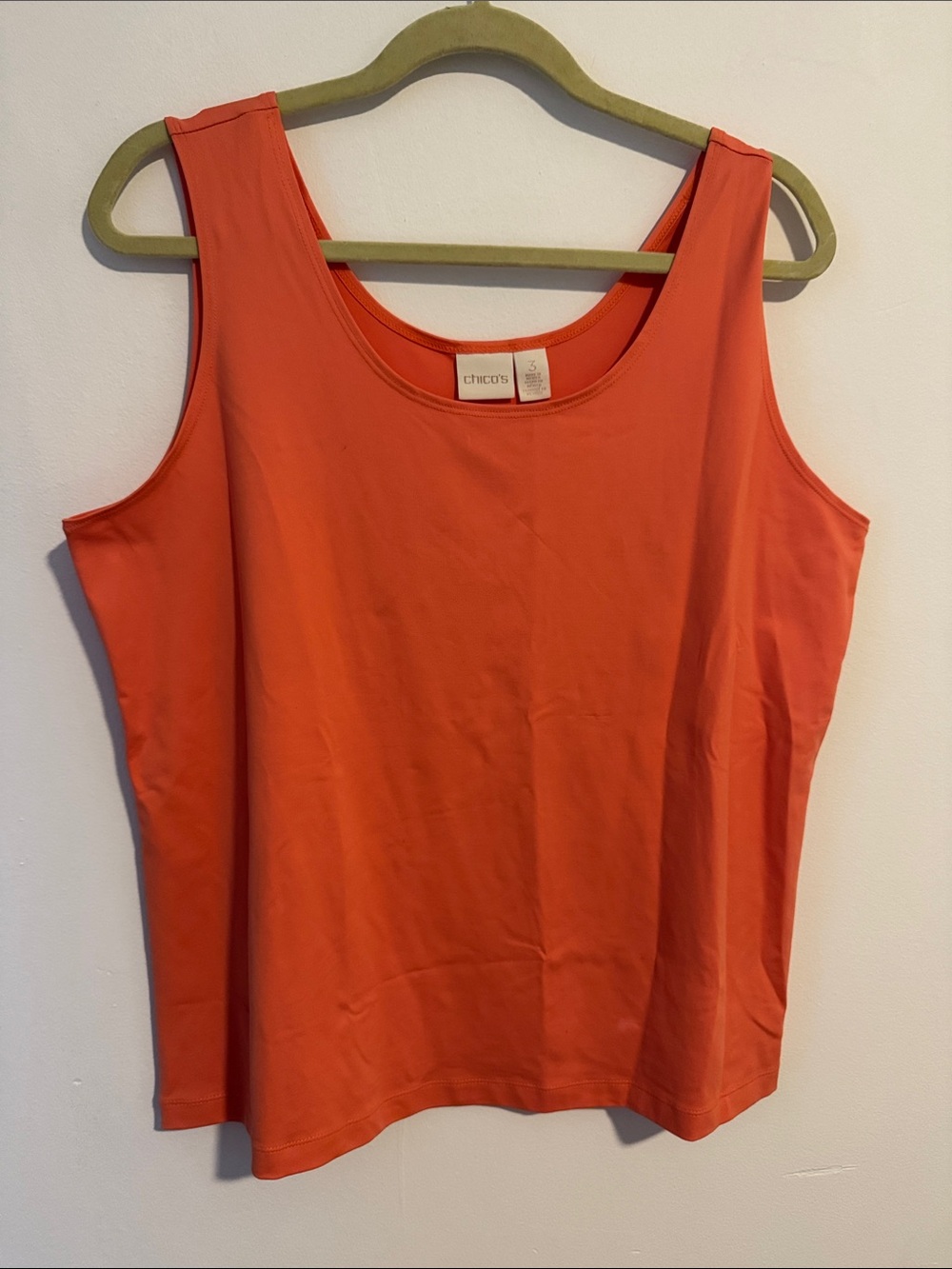 Chico's Coral Scoop Neck Tank